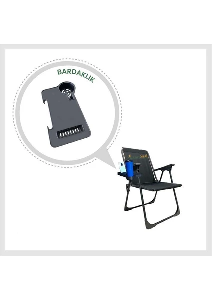 KampSeti 3 Adet Katlanır Kamp Sandalye ve Masa Seti-Taşınabilir Piknik Bahçe Sandalyesi-Masası